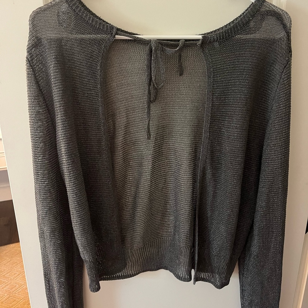 Zara sparkle tie top